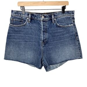 Hudson Cara Classic Short High Waist Jean Shorts Raw Hem Size 34 WR6026DJR